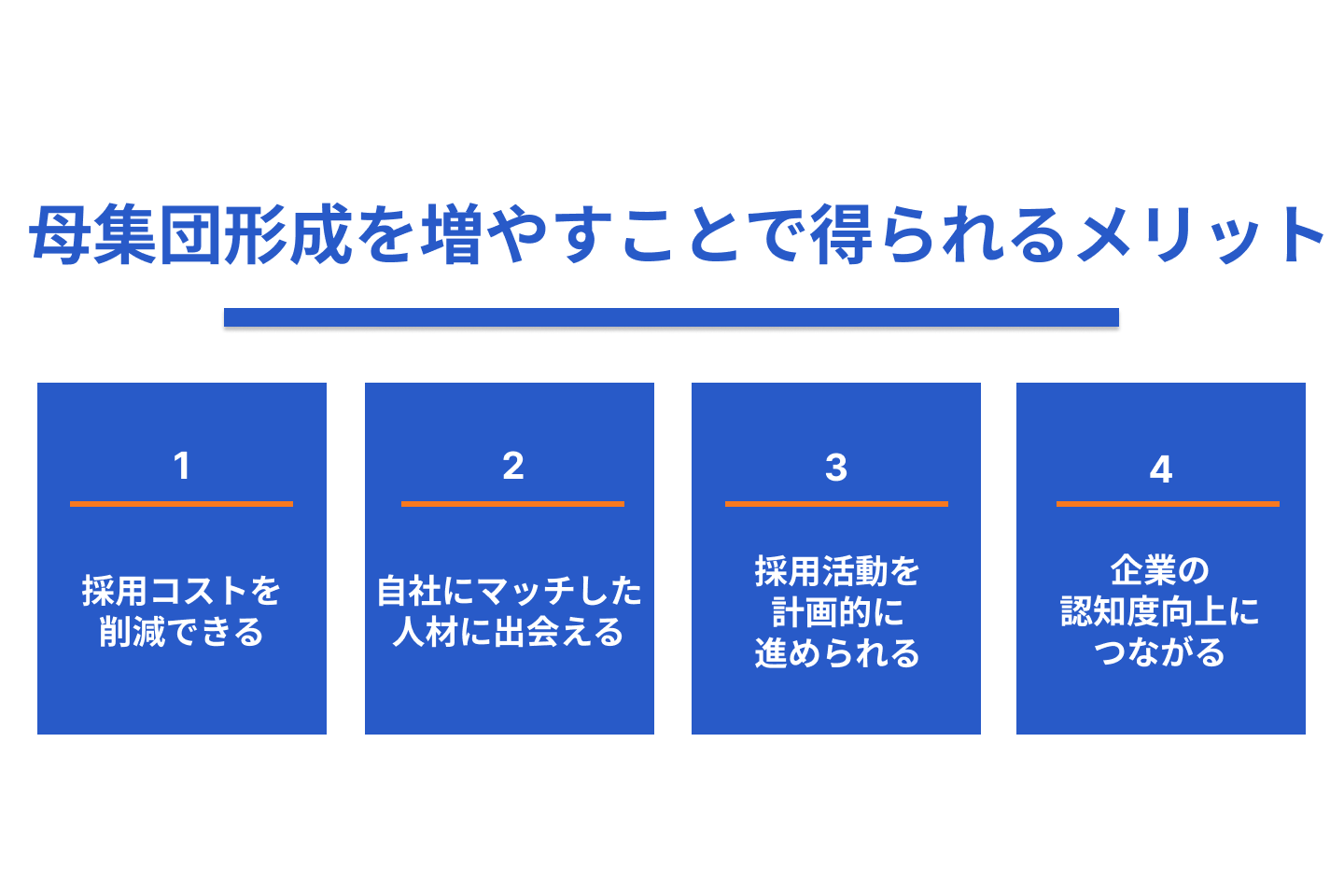 母集団形成を増やすことで得られる4つのメリット
