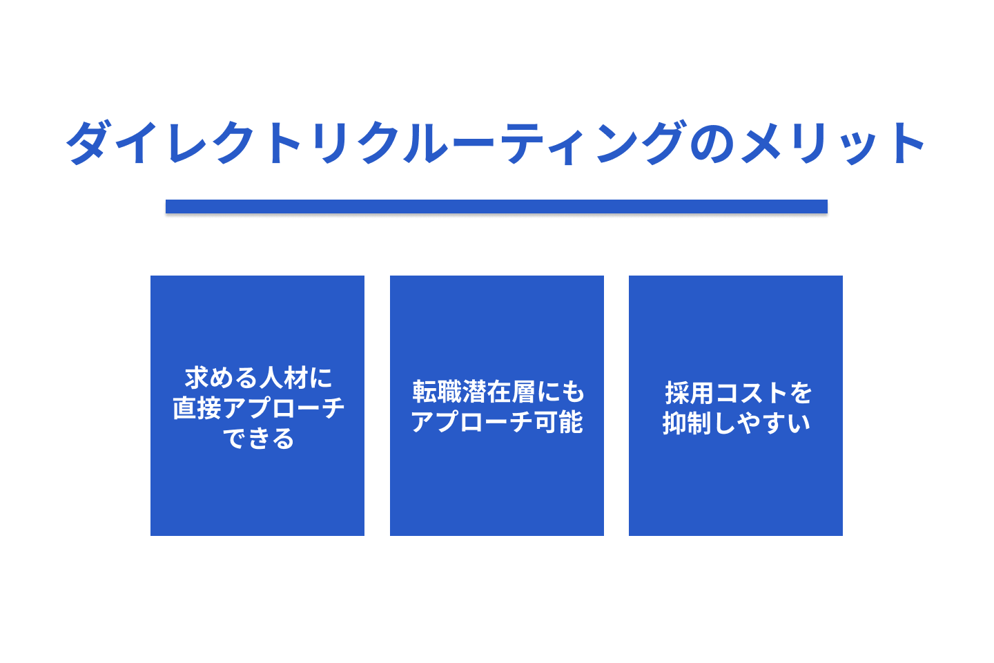 ダイレクトリクルーティングのメリット