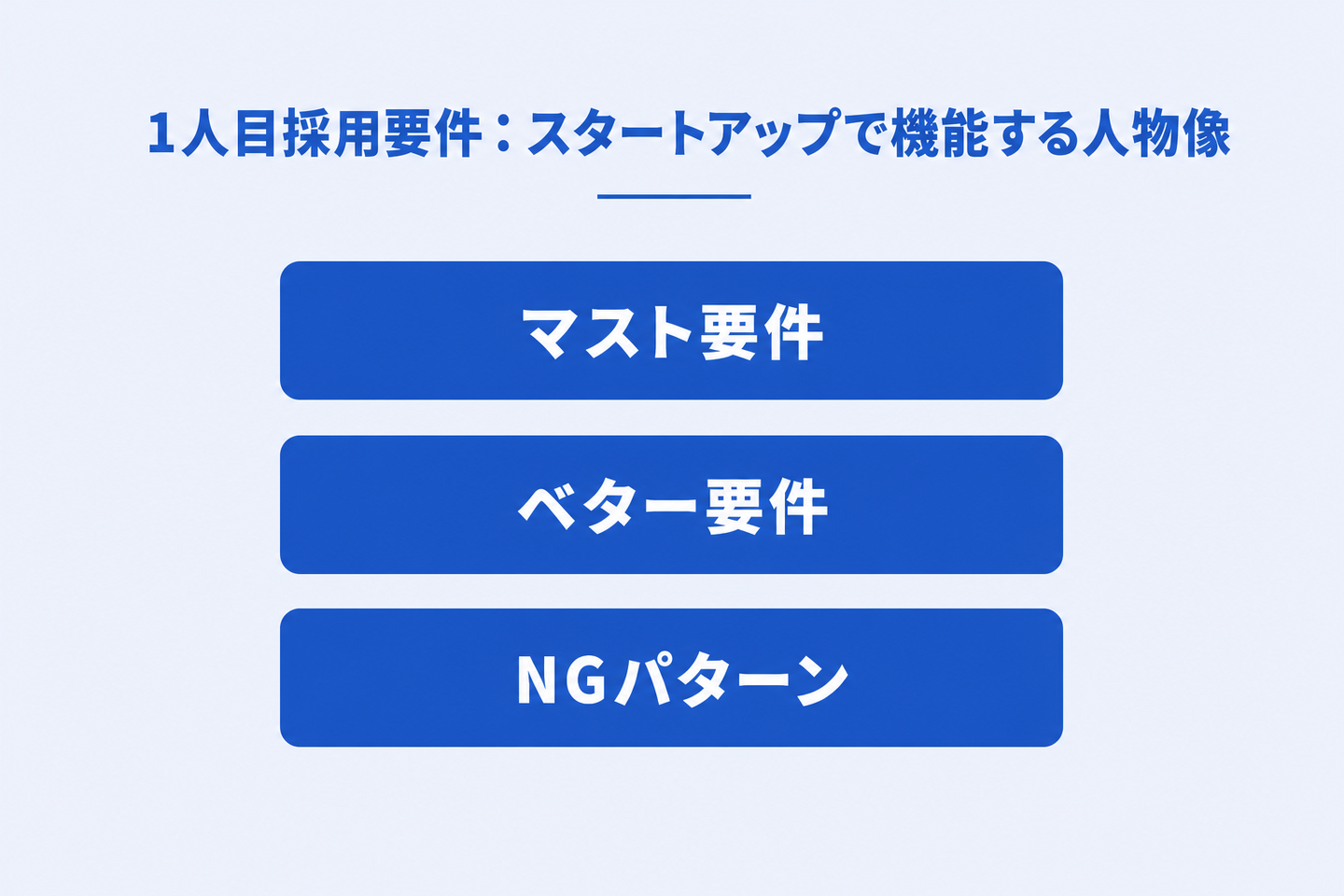 1人目採用要件:スタートアップで機能する人物像