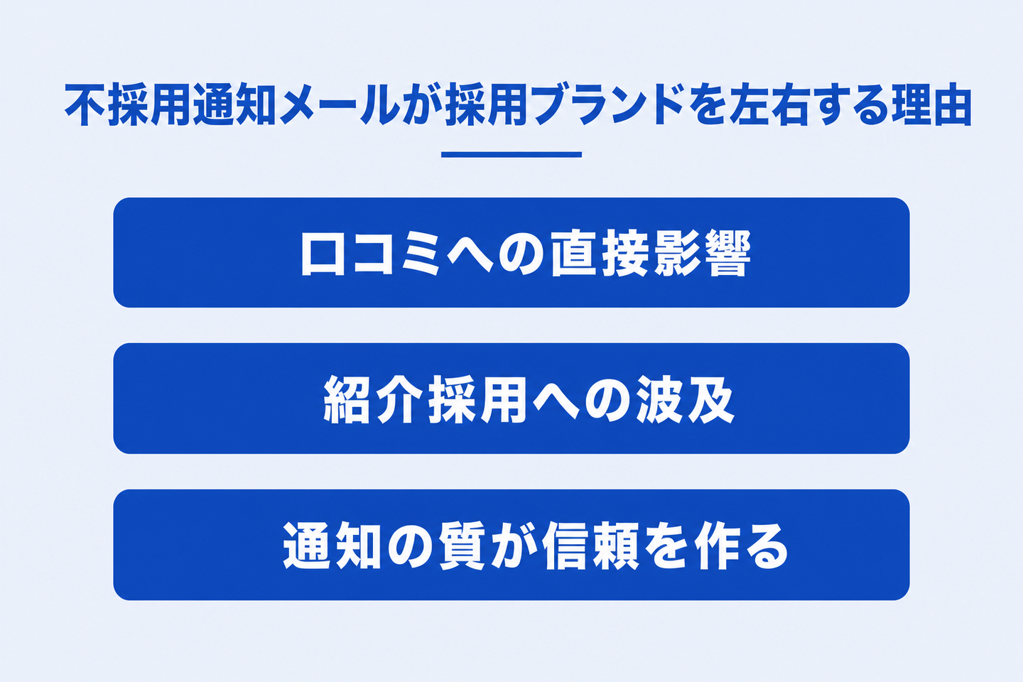 不採用通知メールが採用ブランドを左右する理由