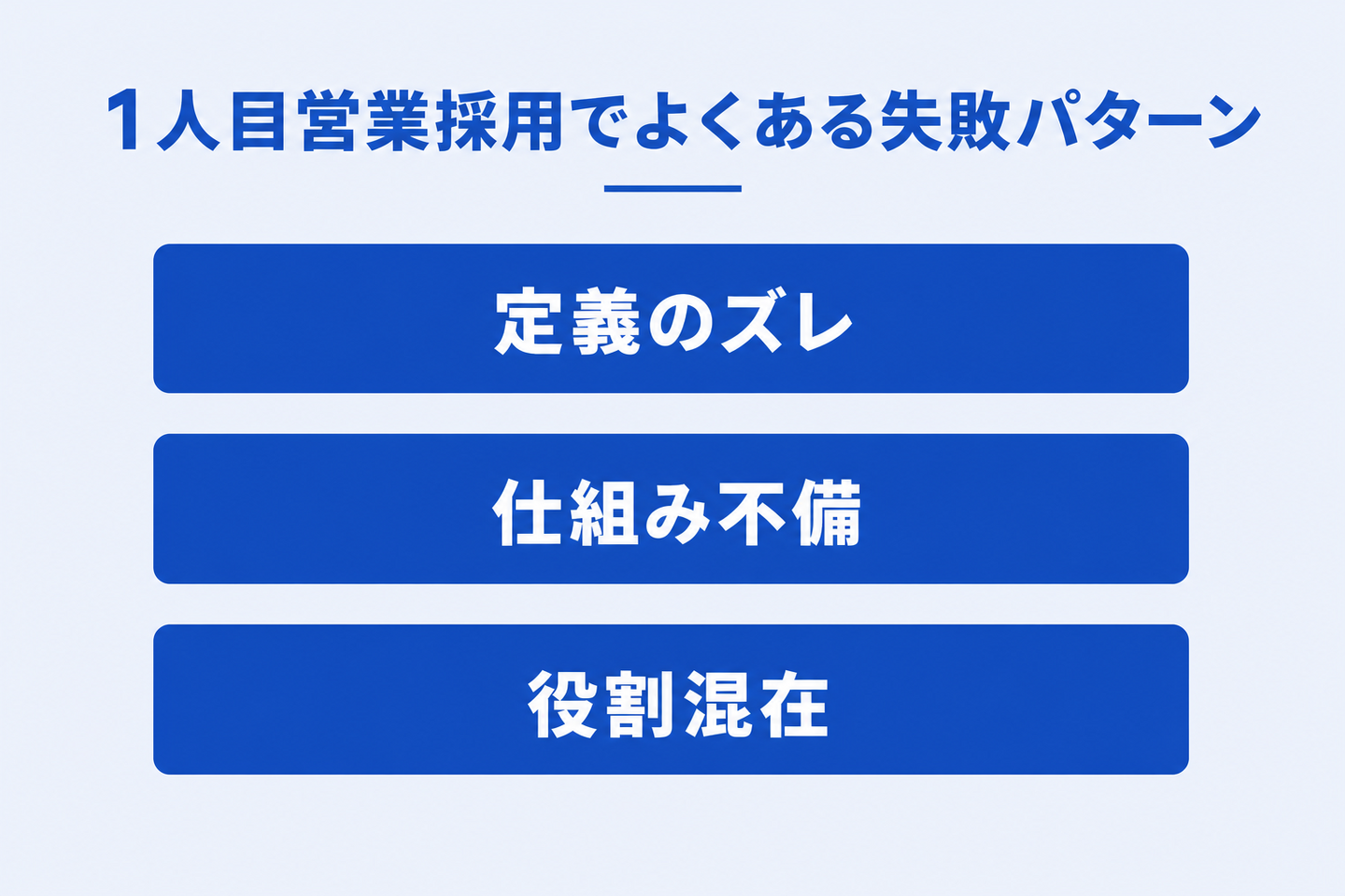 1人目営業採用でよくある失敗パターン