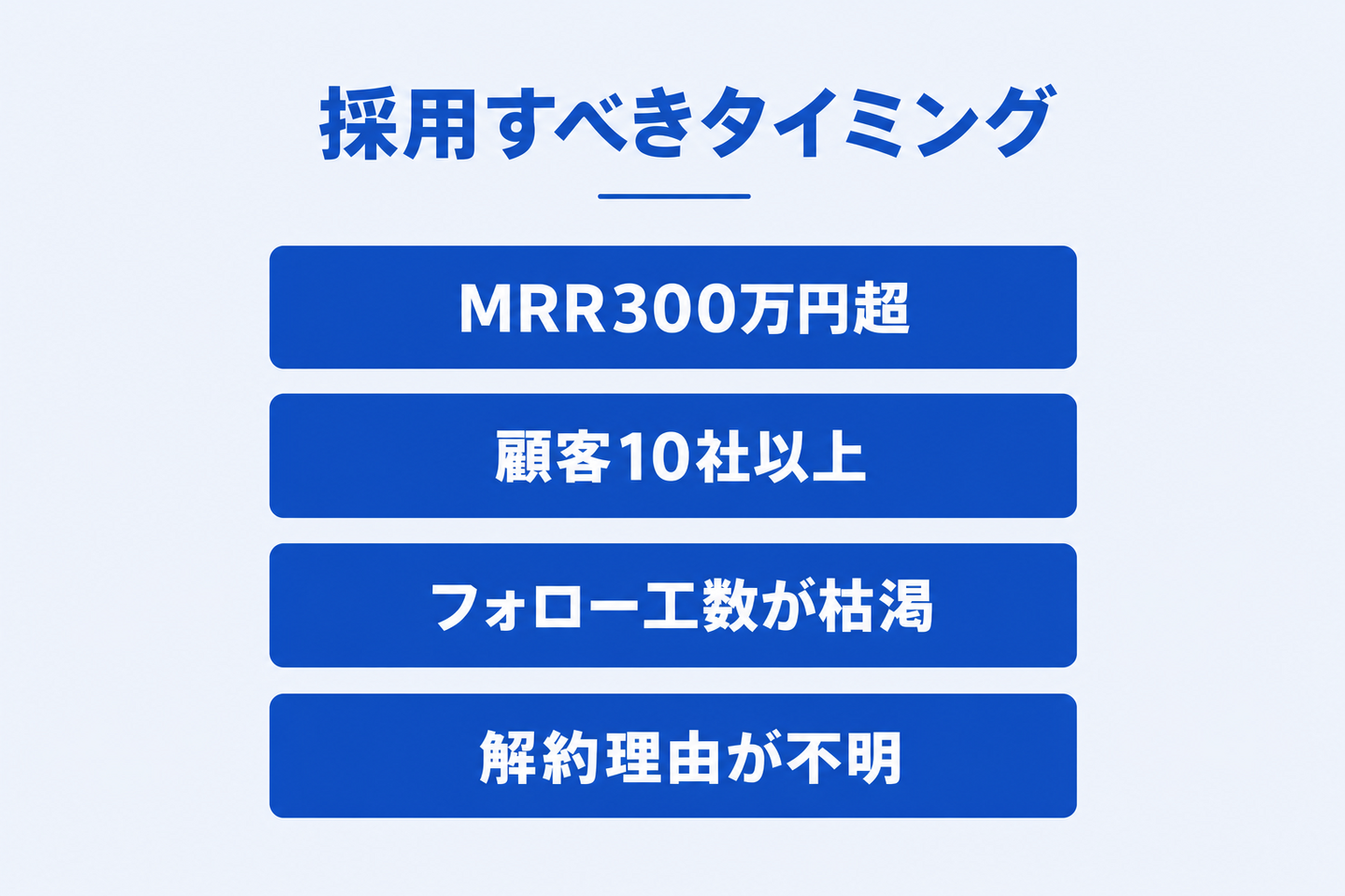 採用すべきタイミング